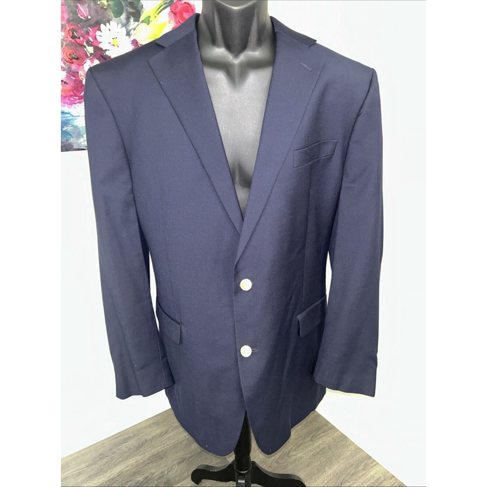 Lauren Ralph Lauren 43L Wool Two Gold Toned Button Vented Jacket